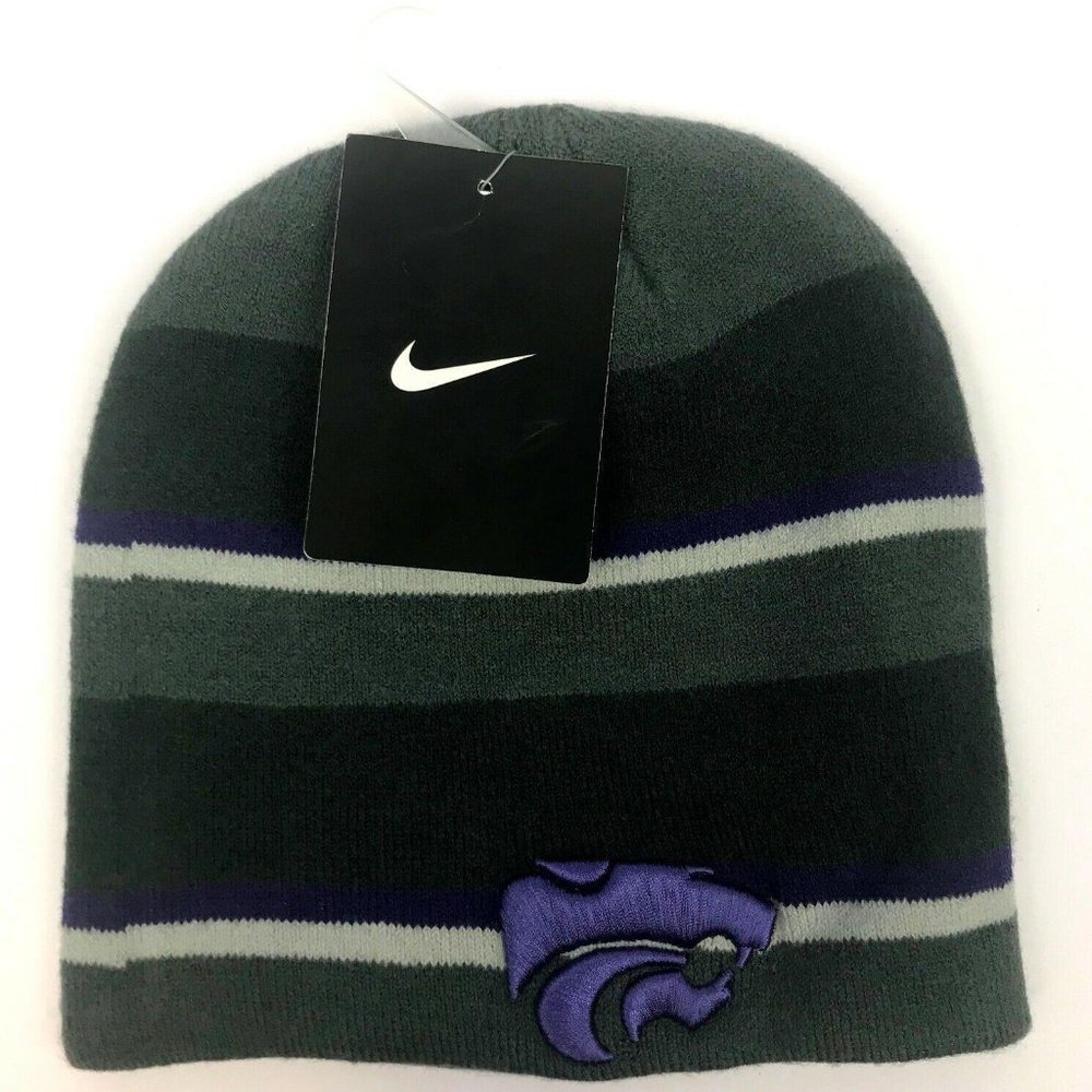 Warm Winter Beanie Hat Reversible Multi-Striped Youth One Size